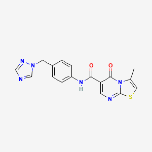 3-methyl-5-oxo-N-[4-(1H-1,2,4-triazol-1-ylmethyl)phenyl]-5H-[1,3]thiazolo[3,2-a]pyrimidine-6-carboxamide