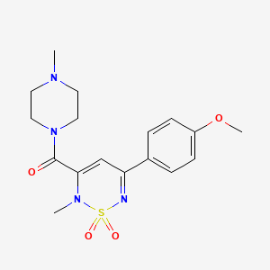 5-(4-methoxyphenyl)-2-methyl-3-[(4-methyl-1-piperazinyl)carbonyl]-2H-1,2,6-thiadiazine 1,1-dioxide