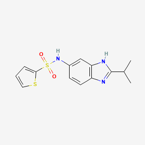 molecular formula C14H15N3O2S2 B4521351 N-[2-(propan-2-yl)-1H-benzimidazol-6-yl]thiophene-2-sulfonamide 