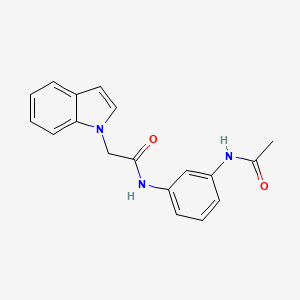 N-[3-(acetylamino)phenyl]-2-(1H-indol-1-yl)acetamide