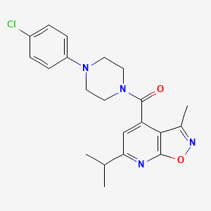 [4-(4-Chlorophenyl)piperazino](6-isopropyl-3-methylisoxazolo[5,4-b]pyridin-4-yl)methanone