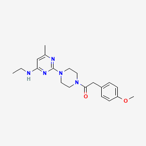 1-{4-[4-(ETHYLAMINO)-6-METHYLPYRIMIDIN-2-YL]PIPERAZIN-1-YL}-2-(4-METHOXYPHENYL)ETHAN-1-ONE