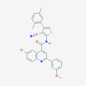 6-bromo-N-[3-cyano-4-(2,5-dimethylphenyl)thiophen-2-yl]-2-(3-methoxyphenyl)quinoline-4-carboxamide