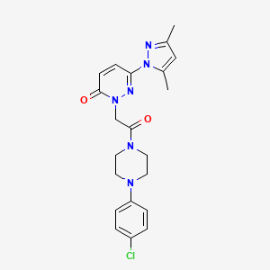 molecular formula C21H23ClN6O2 B4521370 2-(2-(4-(4-chlorophenyl)piperazin-1-yl)-2-oxoethyl)-6-(3,5-dimethyl-1H-pyrazol-1-yl)pyridazin-3(2H)-one 