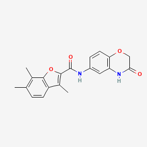 3,6,7-trimethyl-N-(3-oxo-3,4-dihydro-2H-1,4-benzoxazin-6-yl)-1-benzofuran-2-carboxamide