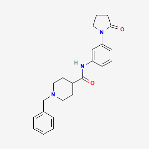 molecular formula C23H27N3O2 B4521384 1-benzyl-N-[3-(2-oxo-1-pyrrolidinyl)phenyl]-4-piperidinecarboxamide 