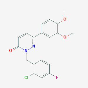 2-(2-chloro-4-fluorobenzyl)-6-(3,4-dimethoxyphenyl)pyridazin-3(2H)-one