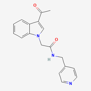 2-(3-acetyl-1H-indol-1-yl)-N-(pyridin-4-ylmethyl)acetamide