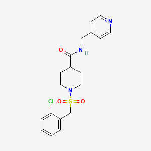 1-[(2-CHLOROPHENYL)METHANESULFONYL]-N-[(PYRIDIN-4-YL)METHYL]PIPERIDINE-4-CARBOXAMIDE