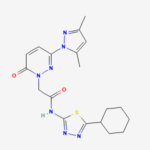 N-[(2Z)-5-cyclohexyl-1,3,4-thiadiazol-2(3H)-ylidene]-2-[3-(3,5-dimethyl-1H-pyrazol-1-yl)-6-oxopyridazin-1(6H)-yl]acetamide