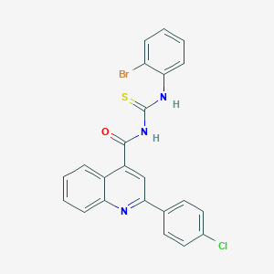 N-[(2-bromophenyl)carbamothioyl]-2-(4-chlorophenyl)quinoline-4-carboxamide