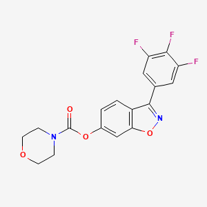 molecular formula C18H13F3N2O4 B4521416 3-(3,4,5-trifluorophenyl)-1,2-benzisoxazol-6-yl 4-morpholinecarboxylate 