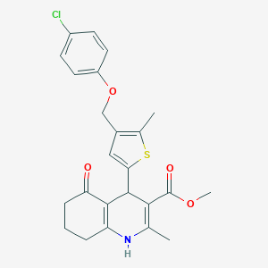 Methyl 4-{4-[(4-chlorophenoxy)methyl]-5-methyl-2-thienyl}-2-methyl-5-oxo-1,4,5,6,7,8-hexahydro-3-quinolinecarboxylate