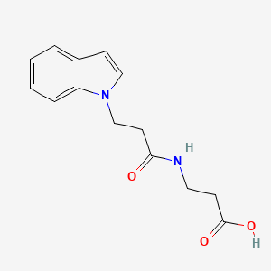 molecular formula C14H16N2O3 B4521453 N-[3-(1H-indol-1-yl)propanoyl]-beta-alanine 