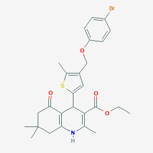 Ethyl 4-{4-[(4-bromophenoxy)methyl]-5-methyl-2-thienyl}-2,7,7-trimethyl-5-oxo-1,4,5,6,7,8-hexahydro-3-quinolinecarboxylate