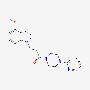 4-methoxy-1-{3-oxo-3-[4-(2-pyridinyl)-1-piperazinyl]propyl}-1H-indole