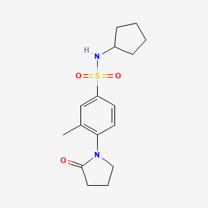 N-cyclopentyl-3-methyl-4-(2-oxo-1-pyrrolidinyl)benzenesulfonamide