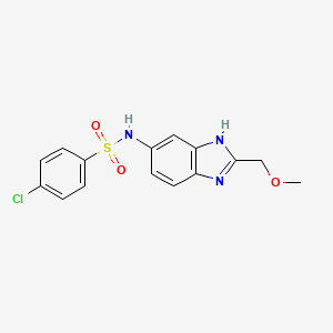 4-chloro-N-[2-(methoxymethyl)-1H-benzimidazol-6-yl]benzenesulfonamide