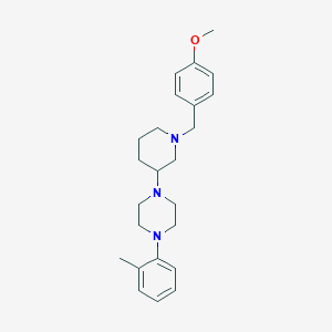 molecular formula C24H33N3O B4521539 1-[1-(4-methoxybenzyl)-3-piperidinyl]-4-(2-methylphenyl)piperazine 