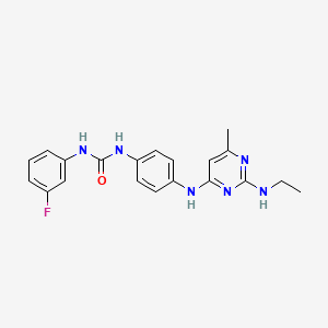 1-(4-{[2-(Ethylamino)-6-methylpyrimidin-4-YL]amino}phenyl)-3-(3-fluorophenyl)urea