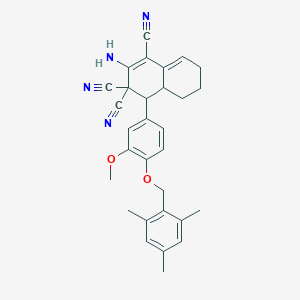 2-amino-4-[4-(mesitylmethoxy)-3-methoxyphenyl]-4a,5,6,7-tetrahydro-1,3,3(4H)-naphthalenetricarbonitrile