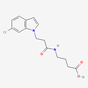 4-{[3-(6-chloro-1H-indol-1-yl)propanoyl]amino}butanoic acid