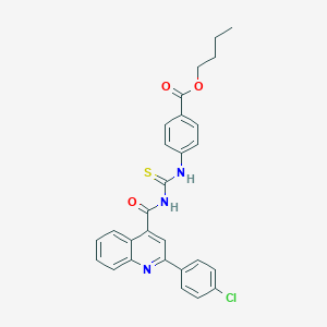 Butyl 4-[({[2-(4-chlorophenyl)quinolin-4-yl]carbonyl}carbamothioyl)amino]benzoate