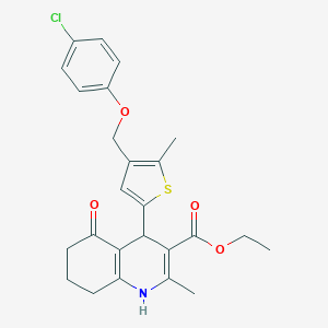 Ethyl 4-{4-[(4-chlorophenoxy)methyl]-5-methyl-2-thienyl}-2-methyl-5-oxo-1,4,5,6,7,8-hexahydro-3-quinolinecarboxylate