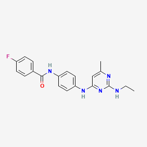 N-(4-{[2-(ethylamino)-6-methylpyrimidin-4-yl]amino}phenyl)-4-fluorobenzamide