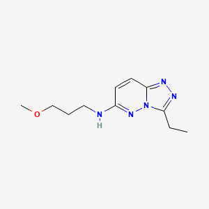 molecular formula C11H17N5O B4521587 3-ethyl-N-(3-methoxypropyl)[1,2,4]triazolo[4,3-b]pyridazin-6-amine 