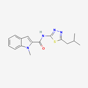 1-methyl-N-[(2E)-5-(2-methylpropyl)-1,3,4-thiadiazol-2(3H)-ylidene]-1H-indole-2-carboxamide