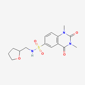 1,3-dimethyl-2,4-dioxo-N-(tetrahydro-2-furanylmethyl)-1,2,3,4-tetrahydro-6-quinazolinesulfonamide