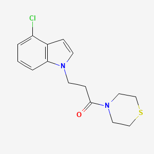 3-(4-chloro-1H-indol-1-yl)-1-(thiomorpholin-4-yl)propan-1-one