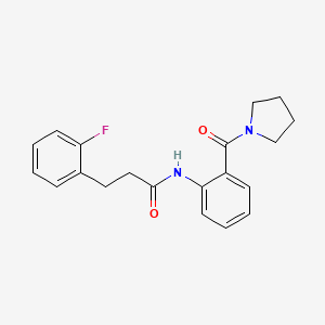 3-(2-fluorophenyl)-N-[2-(1-pyrrolidinylcarbonyl)phenyl]propanamide