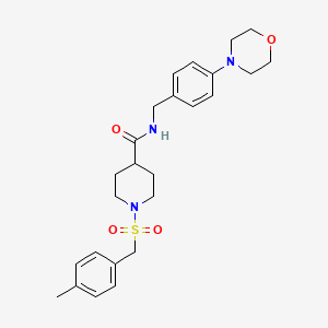 1-[(4-methylbenzyl)sulfonyl]-N-[4-(4-morpholinyl)benzyl]-4-piperidinecarboxamide