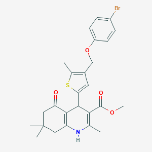Methyl 4-{4-[(4-bromophenoxy)methyl]-5-methylthiophen-2-yl}-2,7,7-trimethyl-5-oxo-1,4,5,6,7,8-hexahydroquinoline-3-carboxylate