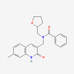 N-[(2-hydroxy-7-methyl-3-quinolinyl)methyl]-N-(tetrahydro-2-furanylmethyl)benzamide