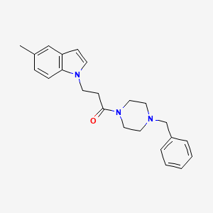 1-[3-(4-benzyl-1-piperazinyl)-3-oxopropyl]-5-methyl-1H-indole