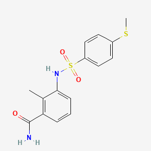 molecular formula C15H16N2O3S2 B4521691 2-methyl-3-({[4-(methylthio)phenyl]sulfonyl}amino)benzamide 