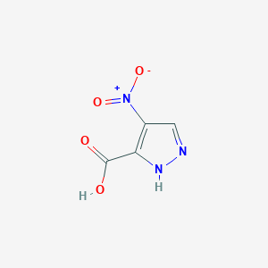 molecular formula C4H3N3O4 B045217 4-硝基-1H-吡唑-3-羧酸 CAS No. 5334-40-7