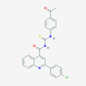 N-[(4-acetylphenyl)carbamothioyl]-2-(4-chlorophenyl)quinoline-4-carboxamide