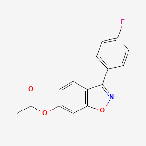 molecular formula C15H10FNO3 B4521715 3-(4-Fluorophenyl)-1,2-benzoxazol-6-yl acetate 