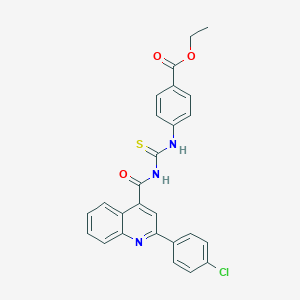 Ethyl 4-[({[2-(4-chlorophenyl)quinolin-4-yl]carbonyl}carbamothioyl)amino]benzoate