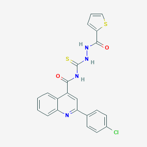 2-(4-chlorophenyl)-N-{[2-(2-thienylcarbonyl)hydrazino]carbothioyl}-4-quinolinecarboxamide
