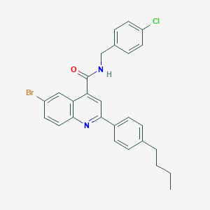 6-bromo-2-(4-butylphenyl)-N-(4-chlorobenzyl)-4-quinolinecarboxamide