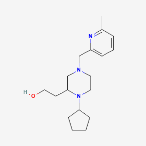 2-{1-cyclopentyl-4-[(6-methyl-2-pyridinyl)methyl]-2-piperazinyl}ethanol