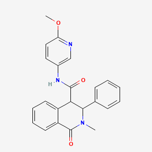 molecular formula C23H21N3O3 B4521812 N-(6-methoxypyridin-3-yl)-2-methyl-1-oxo-3-phenyl-1,2,3,4-tetrahydroisoquinoline-4-carboxamide 