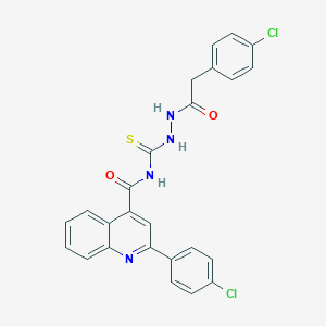 2-(4-chlorophenyl)-N-({2-[(4-chlorophenyl)acetyl]hydrazino}carbothioyl)-4-quinolinecarboxamide