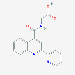 molecular formula C17H13N3O3 B4521821 N-{[2-(pyridin-2-yl)quinolin-4-yl]carbonyl}glycine 