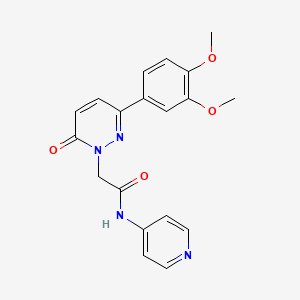 molecular formula C19H18N4O4 B4521854 2-(3-(3,4-dimethoxyphenyl)-6-oxopyridazin-1(6H)-yl)-N-(pyridin-4-yl)acetamide 